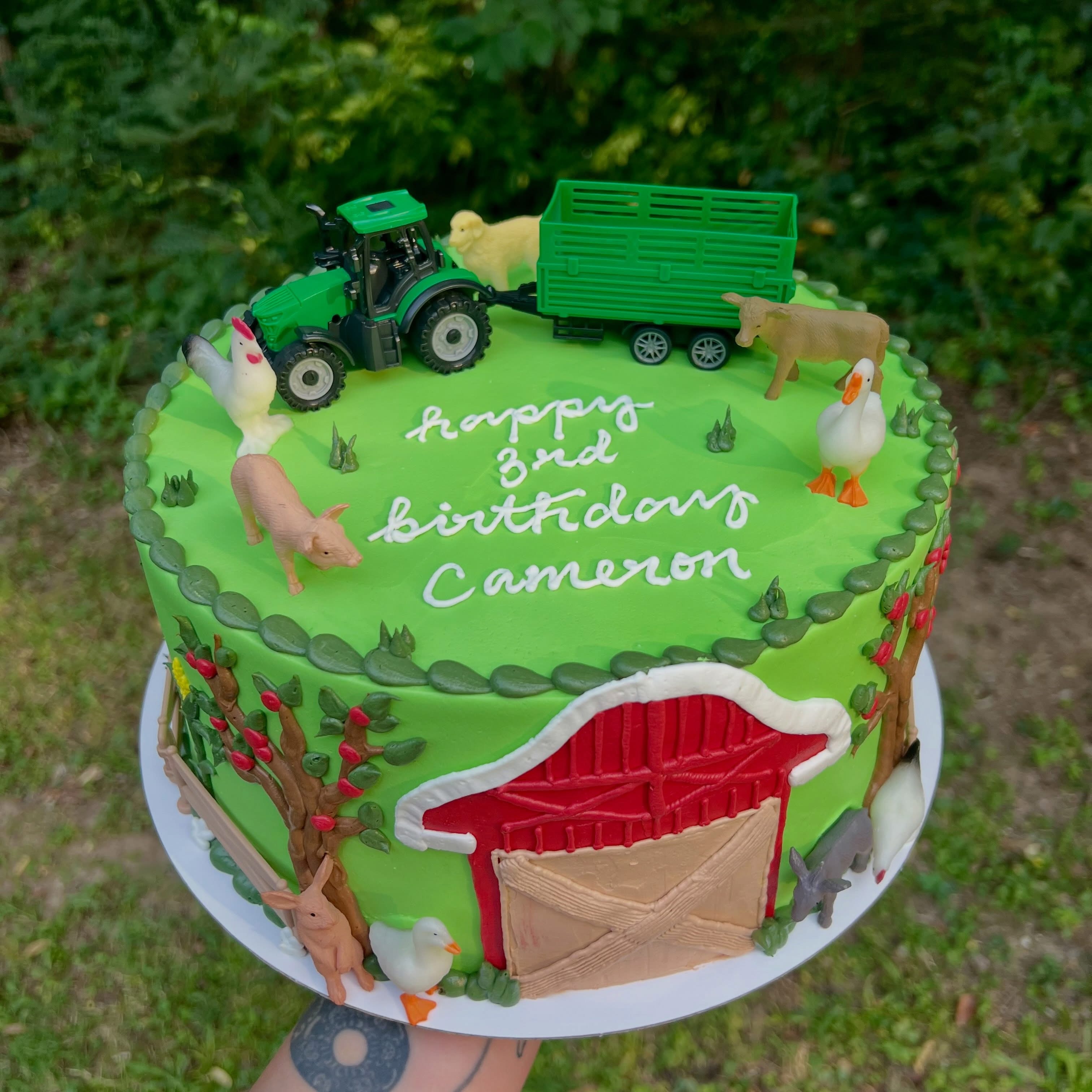 Farm birthday cake