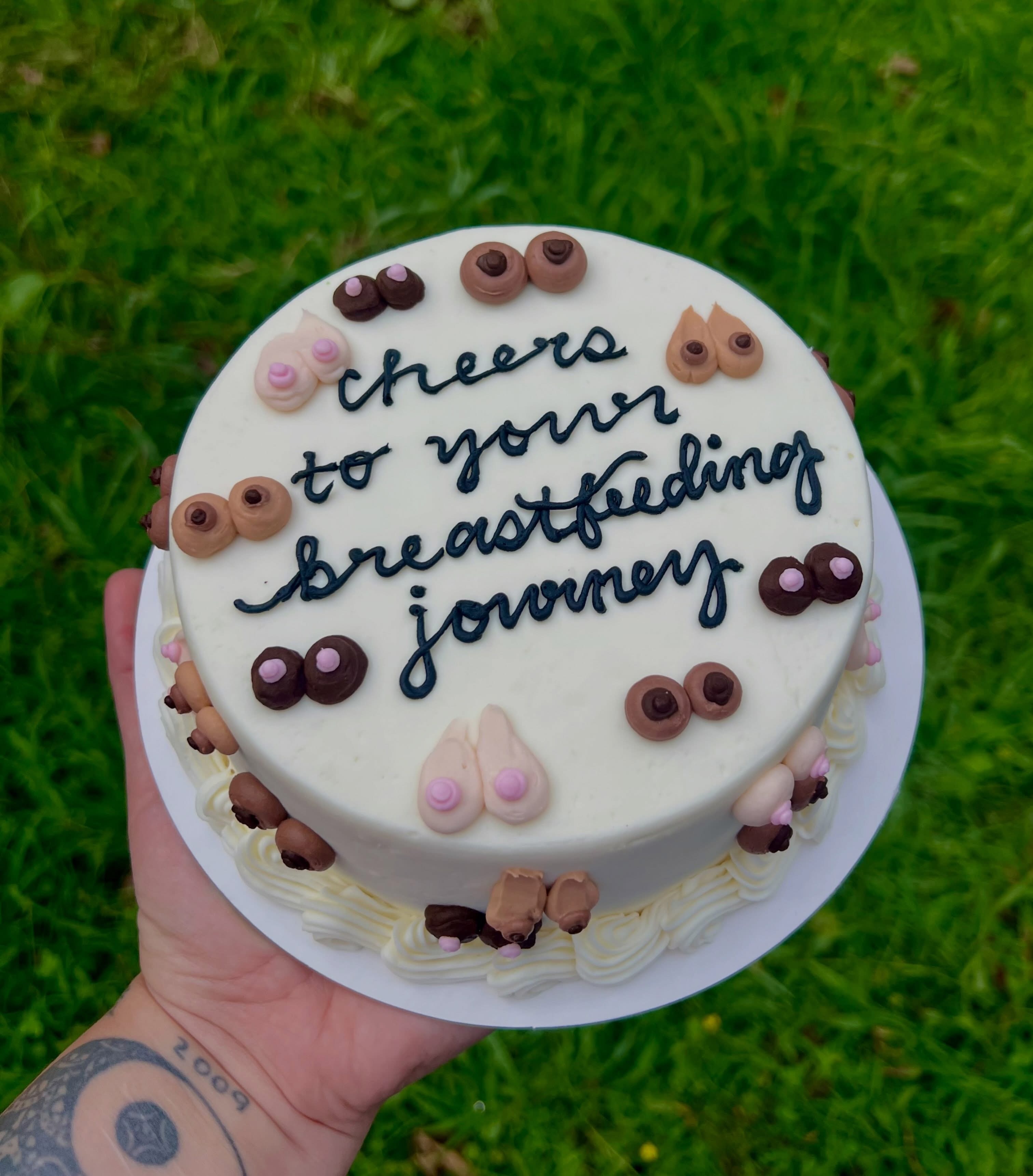 Breastfeeding journey celebration cake